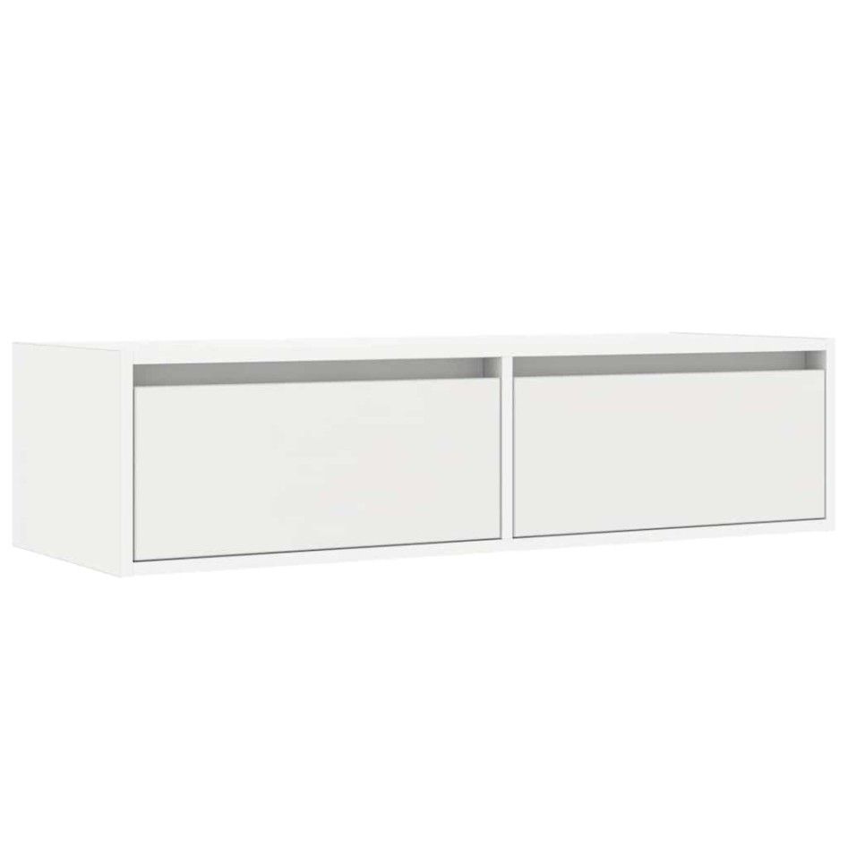 Mueble de TV con luces LED blanco 100X35,5x25