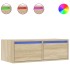 Mueble de TV con luces LED roble sonoma 75x35,5x25
