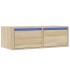 Mueble de TV con luces LED roble sonoma 75x35,5x25
