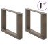 Patas de mesa centro forma U 2uds acero natural 50x(30-31)
