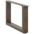 Patas de mesa centro forma U 2uds acero natural 50x(30-31)