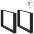 Patas de mesa de centro forma U 2uds acero negro 70x(42-43)