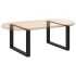 Patas de mesa de centro forma U 2uds acero negro 70x(42-43)