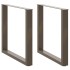 Patas mesa centro forma U 2uds acero natural 80x(72-73)cm