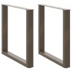 Patas mesa centro forma U 2uds acero natural 80x(72-73)cm acero