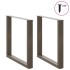 Patas mesa centro forma U 2uds acero natural 80x(72-73)cm