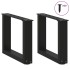 Patas de mesa de centro forma U 2uds acero negro 40x(30-31)