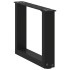 Patas de mesa de centro forma U 2uds acero negro 40x(30-31)