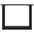 Patas de mesa de centro forma U 2uds acero negro 40x(30-31)