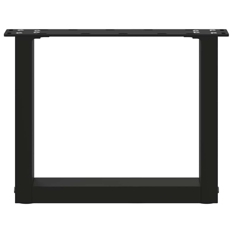 Patas de mesa de centro forma U 2uds acero negro 40x(30-31)