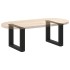 Patas de mesa de centro forma U 2uds acero negro 40x(30-31)