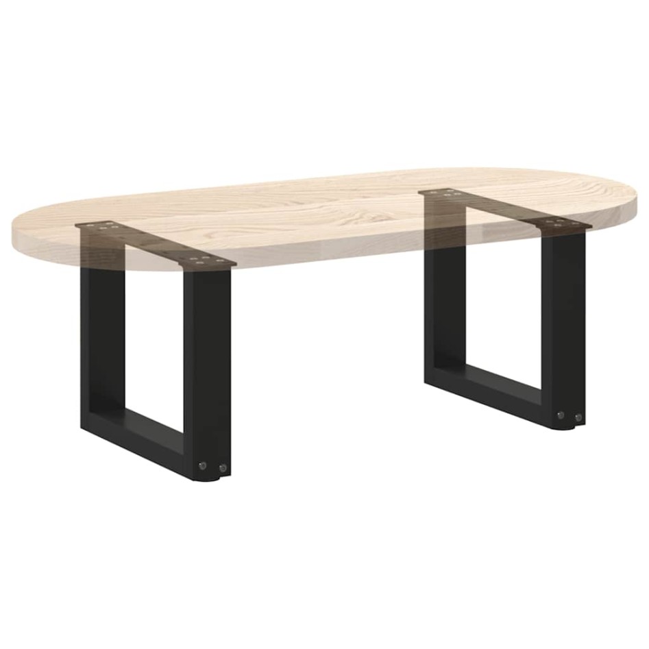 Patas de mesa de centro forma U 2uds acero negro 40x(30-31)