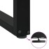 Patas de mesa de centro forma U 2uds acero negro 40x(30-31)