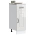 Mueble bajo cocina Kalmar madera ingeniería blanca alto