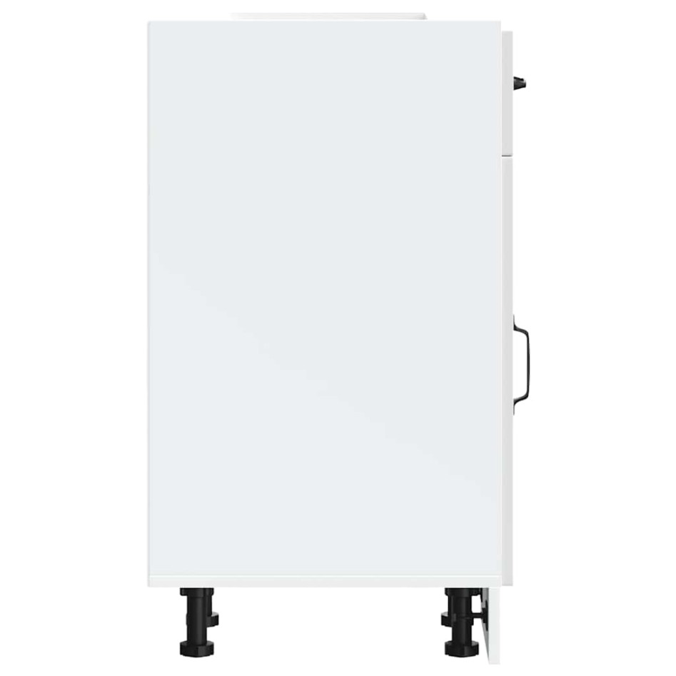 Mueble bajo cocina Kalmar madera ingeniería blanca alto