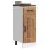 Mueble bajo de cocina Kalmar de madera antigua de