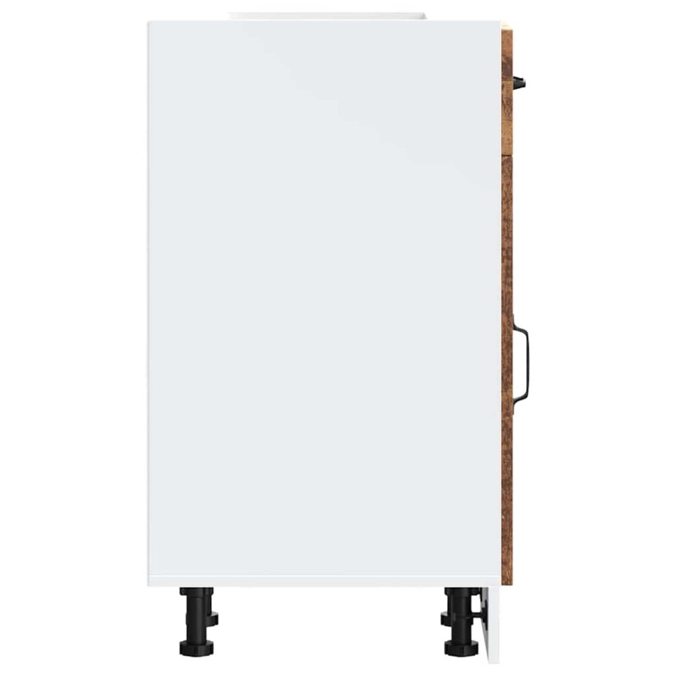 Mueble bajo de cocina Kalmar de madera antigua de