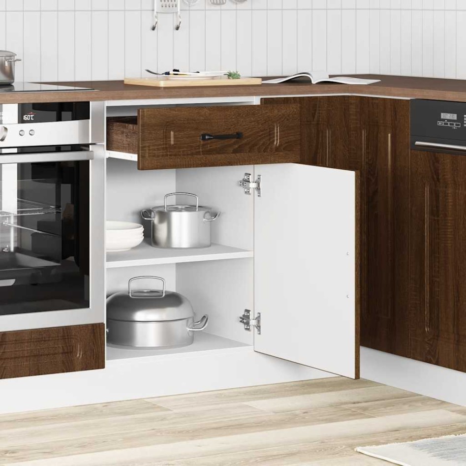 Mueble bajo de cocina Kalmar madera de ingeniería roble