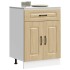 Mueble bajo de cocina Kalmar madera ingeniería de roble