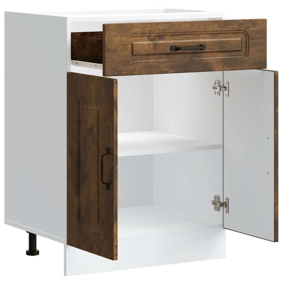 Mueble bajo de cocina Kalmar de madera ingeniería roble