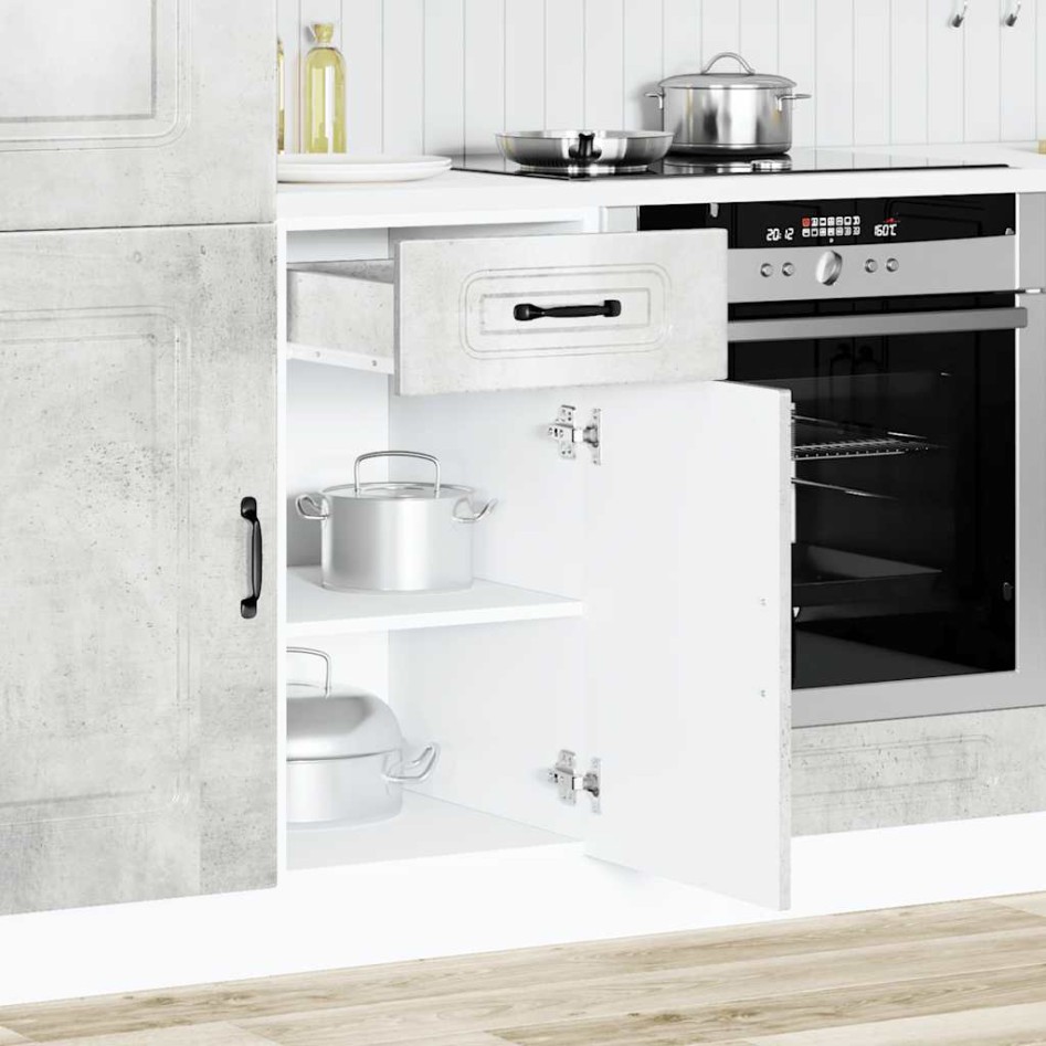 Mueble bajo de cocina Kalmar madera de ingeniería gris