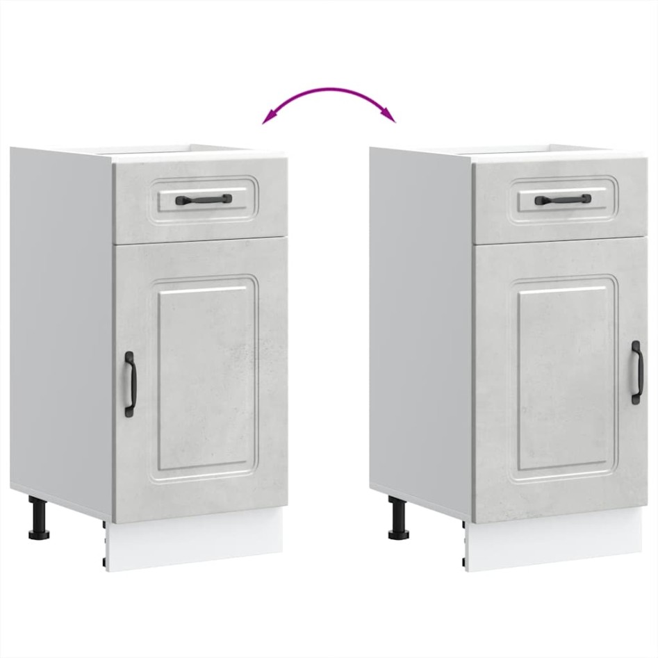 Mueble bajo de cocina Kalmar madera de ingeniería gris