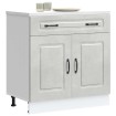 Mueble bajo de cocina Kalmar madera de ingeniería gris hormigón