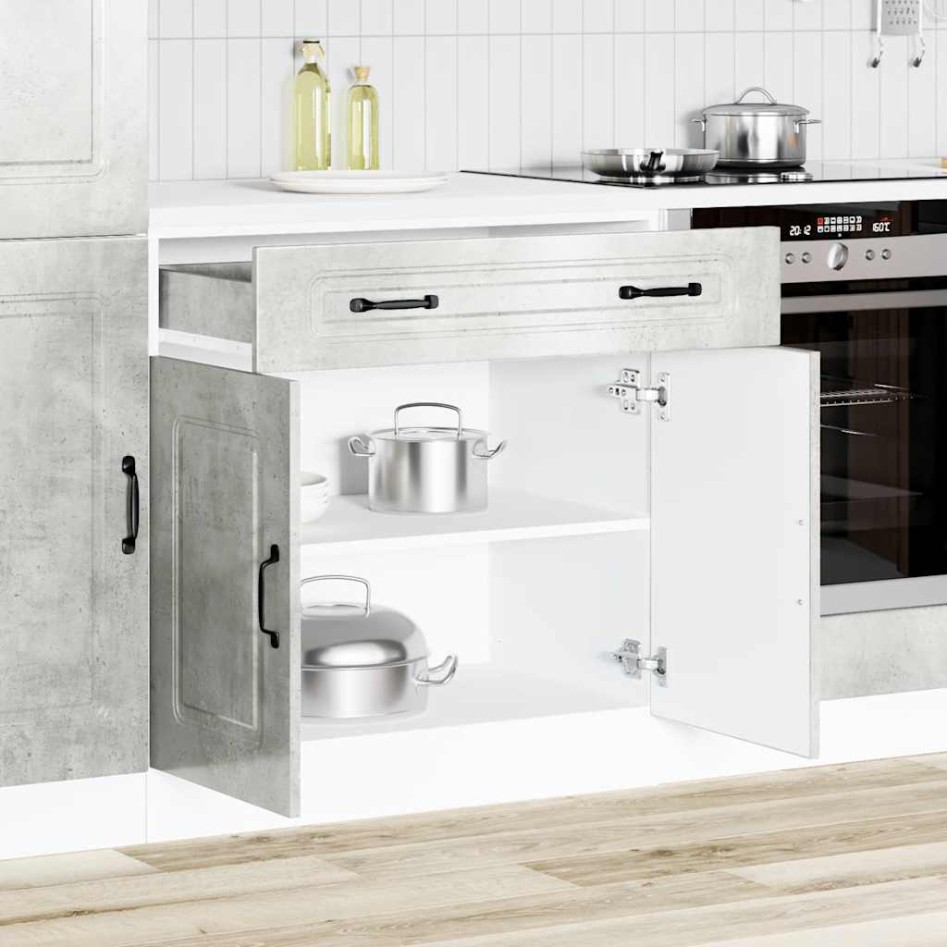 Mueble bajo de cocina Kalmar madera de ingeniería gris
