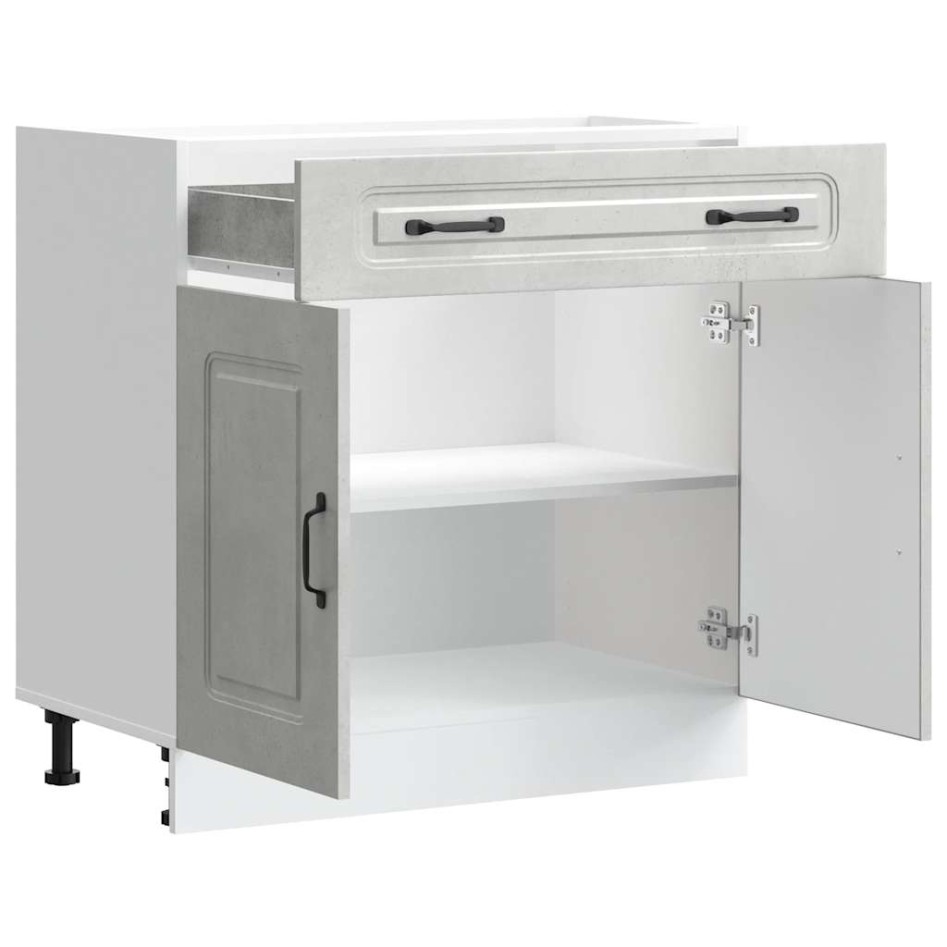 Mueble bajo de cocina Kalmar madera de ingeniería gris