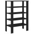 Mueble zapatero madera contrachapada negro 61x32x87,5