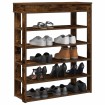 Mueble zapatero madera de ingeniería roble ahumado 80x30x98 cm