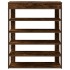 Mueble zapatero madera de ingeniería roble ahumado 80x30x98