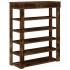 Mueble zapatero madera de ingeniería roble ahumado 80x30x98
