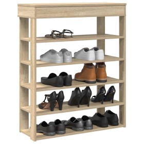 Mueble zapatero madera de ingeniería roble sonoma 80x30x98