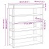Mueble zapatero madera de ingeniería roble sonoma 80x30x98