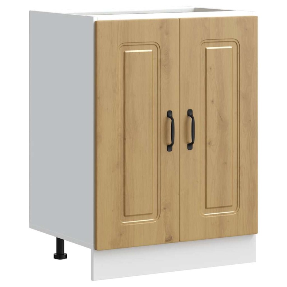 Mueble bajo para fregadero Kalmar roble artesanal 60x46x81,5