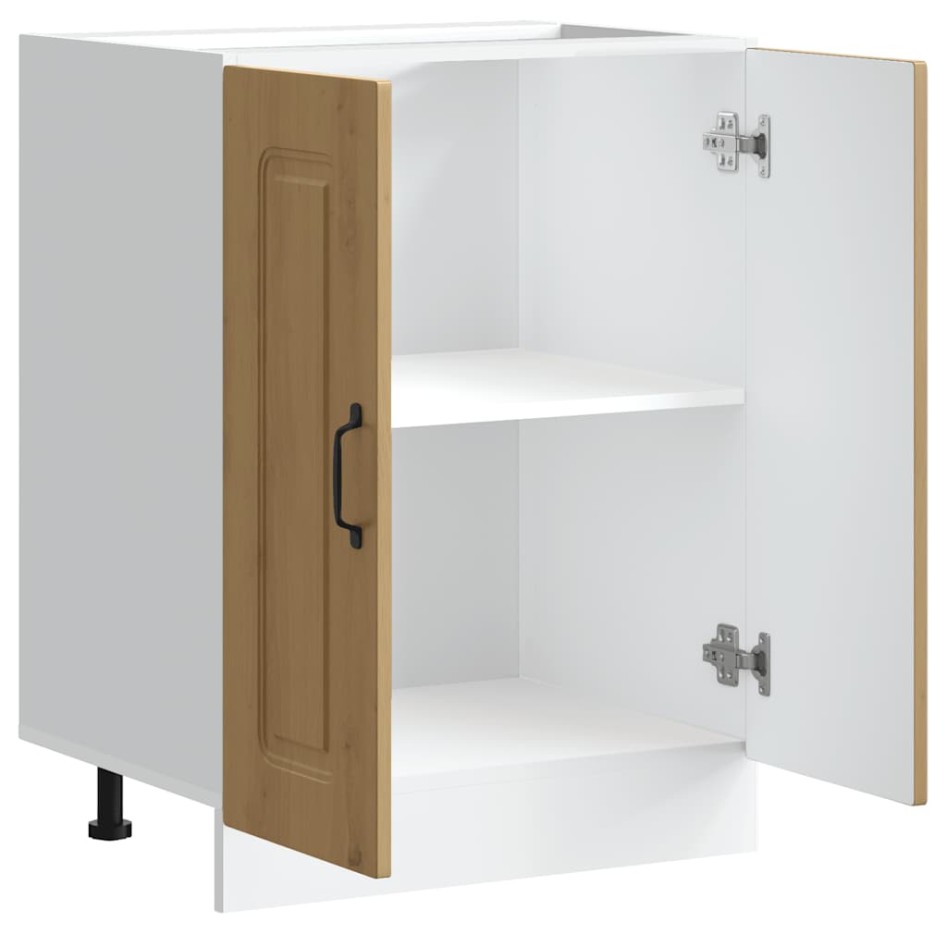 Mueble bajo para fregadero Kalmar roble artesanal 60x46x81,5