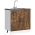Mueble bajo para fregadero Kalmar roble ahumado 80x46x81,5