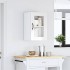 Armario pared cocina puerta cristal Kalmar blanca alto