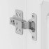 Armario pared cocina puerta cristal Kalmar blanca alto