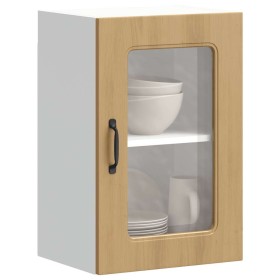 Armario pared cocina puerta de cristal Kalmar roble