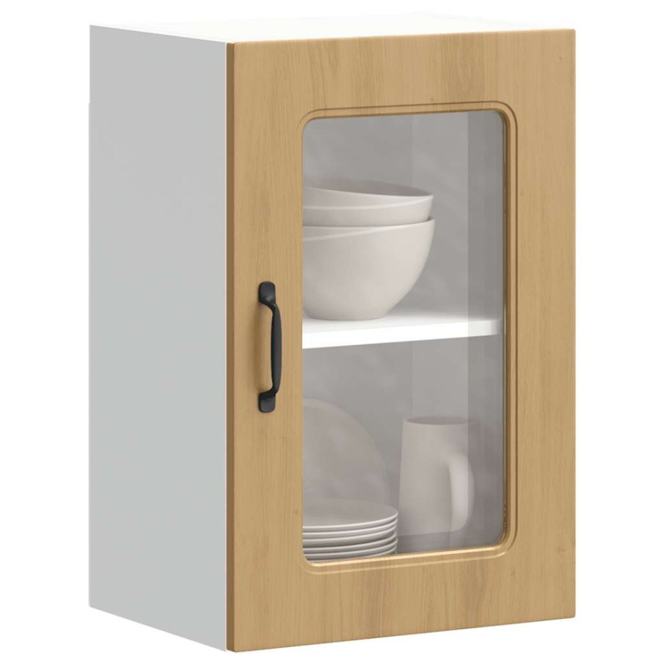 Armario pared cocina puerta de cristal Kalmar roble