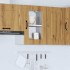 Armario pared cocina puerta de cristal Kalmar roble