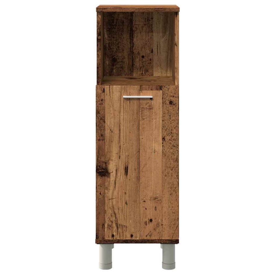 Armario de baño madera contrachapada envejecida 30x30x95