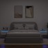Mesitas de noche de pared con luces LED 2 unidades