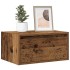 Mesita de noche de pared con luces LED madera