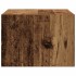 Mesita de noche de pared con luces LED madera