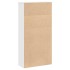 Estantería de madera de ingeniería blanca 60x24x120