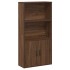 Estantería de madera de ingeniería marrón roble 60x24x120