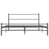 Estructura de cama sin colchón metal gris 140x200